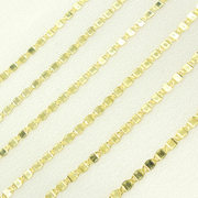 14K Solid Yellow Gold Mirror Marina Link Chains